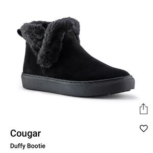 Cougar Black (real) Suede Faux Fur Bootie. Temp rated -24C/-11F & Anti-slip